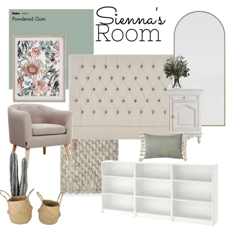 Sienna's Bedroom Concept 2 Interior Design Mood Board by Dominelli Design on Style Sourcebook
