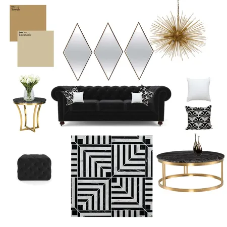 Hollywood Glam Interior Design Mood Board by Crystelle on Style Sourcebook