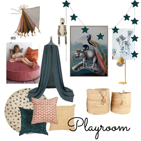 Edwina magical playroom B Interior Design Mood Board by Boutique Yellow Interior Decoration & Design on Style Sourcebook