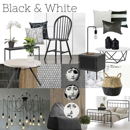BLACK&WHITE Interior Design Mood Board by Luciabau on Style Sourcebook