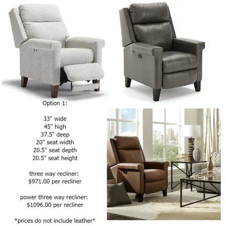 Recliner option #1 Interior Design Mood Board by Intelligent Designs on Style Sourcebook