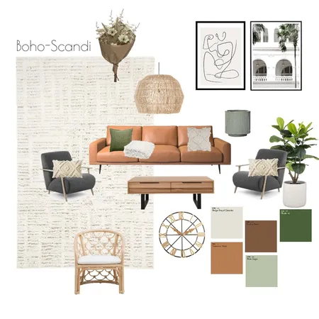 boho-scandi lounge Interior Design Mood Board by janaestyle on Style Sourcebook