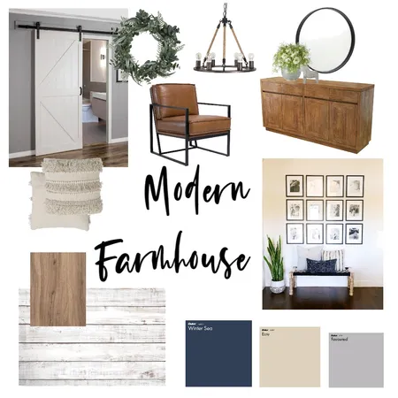 Modern Farmhouse Interior Design Mood Board by Wunder Interiors on Style Sourcebook
