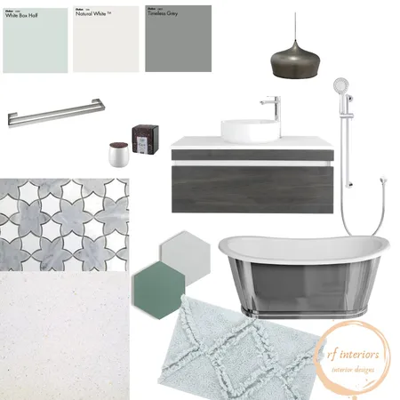 Blue bathroom Interior Design Mood Board by Roshini on Style Sourcebook