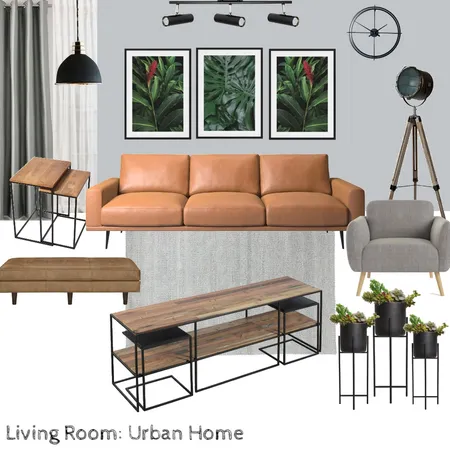 Urban Home: Living Room Interior Design Mood Board by Pranjal Jain on Style Sourcebook