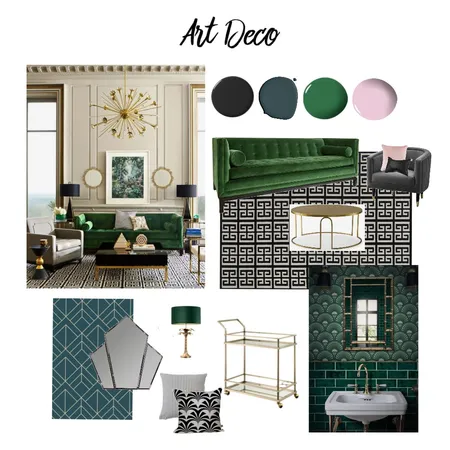 MoodBoard-Art Deco Interior Design Mood Board by Jordan Rae Brown on Style Sourcebook