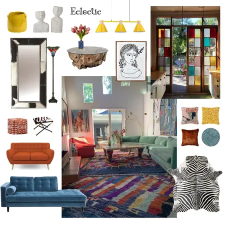 Eclectic Living Area Interior Design Mood Board by Ciara Kelly on Style Sourcebook