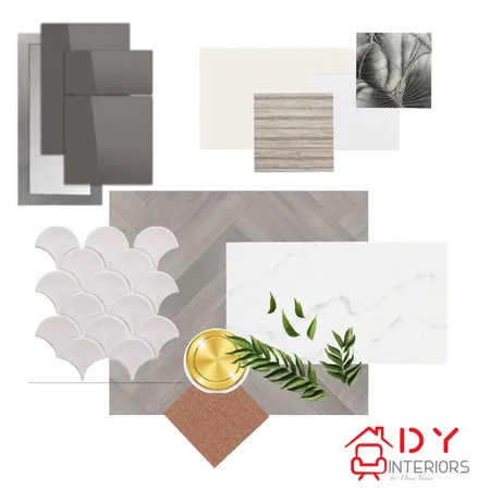 kitchen module 11 sample board with fabric Interior Design Mood Board by Dyassa on Style Sourcebook