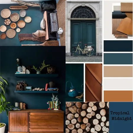 Tropical Midnight Interior Design Mood Board by emydesiree on Style Sourcebook