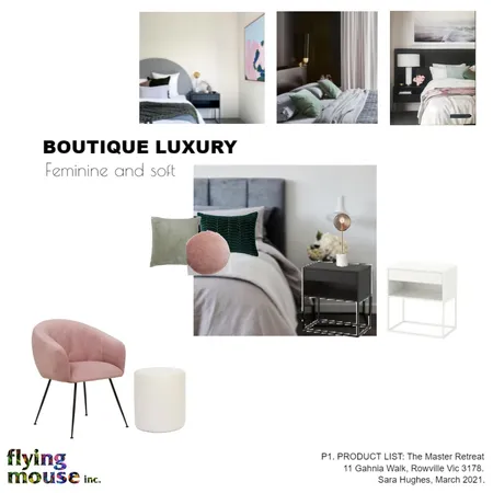 Sara - Product lsit master bedroom Interior Design Mood Board by Flyingmouse inc on Style Sourcebook