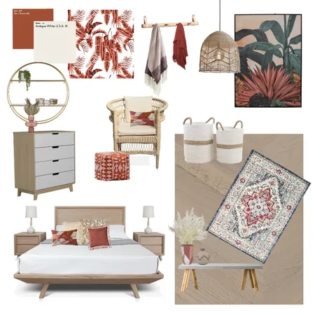 White orange bedroom mood board Interior Design Mood Board by PKG Design Partners on Style Sourcebook