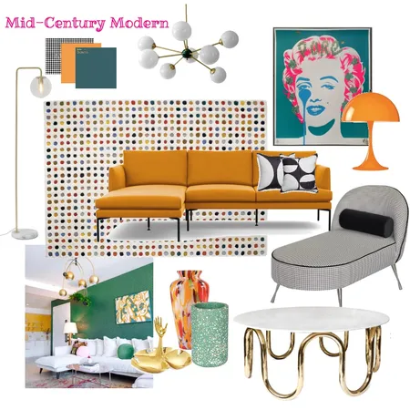 Mid-Century Modern Interior Design Mood Board by Anetika on Style Sourcebook