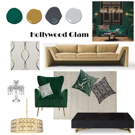 Hollywood Glam Interior Design Mood Board by cmac44 on Style Sourcebook