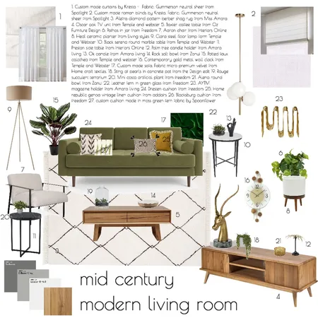 Living room - assignment 9 Interior Design Mood Board by Olive House Designs on Style Sourcebook