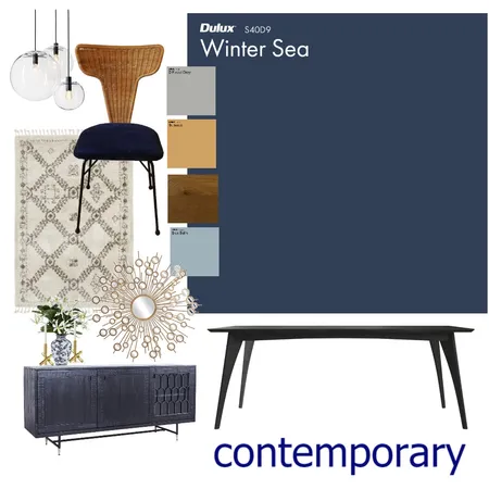 Contemporary Dining Space Interior Design Mood Board by Gale Carroll on Style Sourcebook