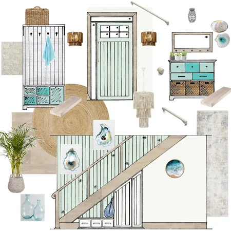 Coastal Entry & Stairway Interior Design Mood Board by CY_art&design on Style Sourcebook
