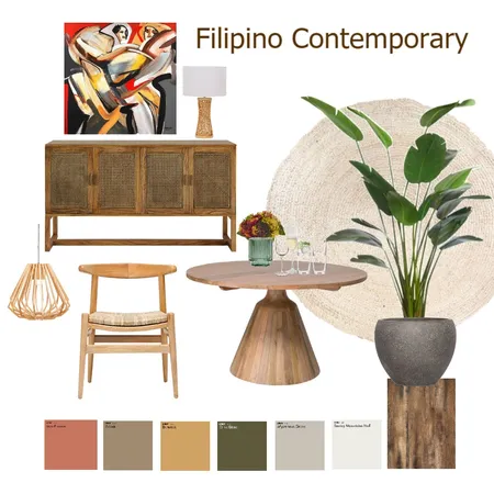 Filipino Contemporary  Dining Space Interior Design Mood Board by Gale Carroll on Style Sourcebook