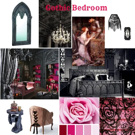 Gothic Bedroom Interior Design Mood Board by tastefulhavendesigns on Style Sourcebook