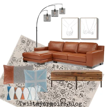 Cognac Sofa Interior Design Mood Board by Twist My Armoire on Style Sourcebook