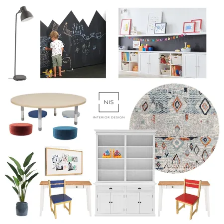 Parkvale Rec Room - kids side (option A) Interior Design Mood Board by Nis Interiors on Style Sourcebook