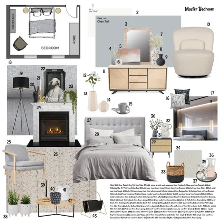 Master Bedroom Interior Design Mood Board by dariastudios on Style Sourcebook