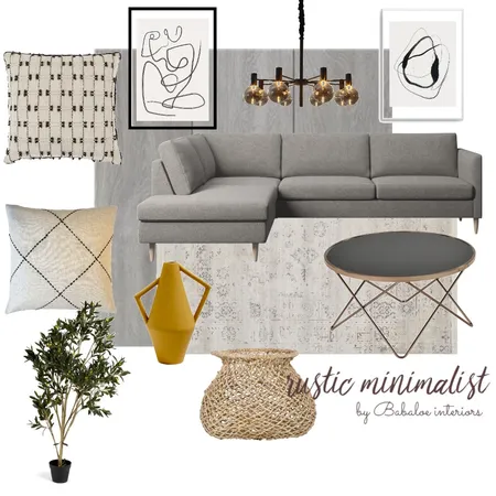 rustic minimalist living Interior Design Mood Board by Babaloe Interiors on Style Sourcebook