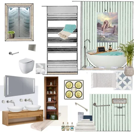 Coastal Bathroom Interior Design Mood Board by CY_art&design on Style Sourcebook