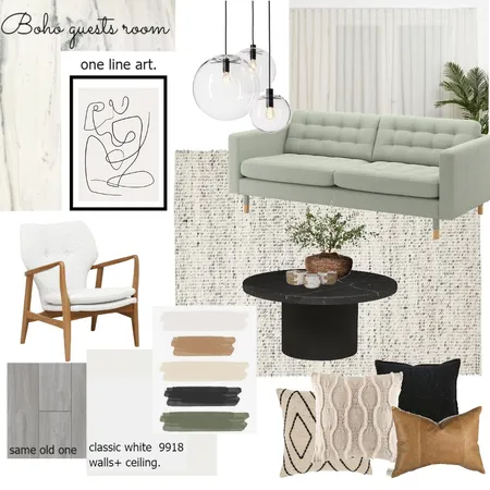 boho guests room Interior Design Mood Board by lenazanbaqi on Style Sourcebook