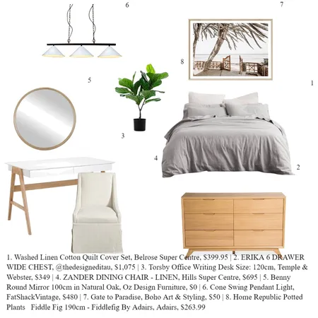 Boho/Beachy Bedroom Interior Design Mood Board by cur0011 on Style Sourcebook