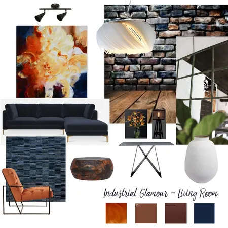 Industrial Glamour Interior Design Mood Board by Jodie Clark on Style Sourcebook