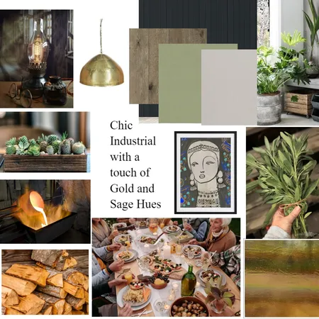 Chic Industrial Dinning Room 2 Interior Design Mood Board by kathvick on Style Sourcebook