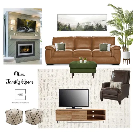 Olive Family Room (option B) Interior Design Mood Board by Nis Interiors on Style Sourcebook