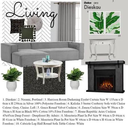Living Room Style Board Interior Design Mood Board by TMDdesigner on Style Sourcebook