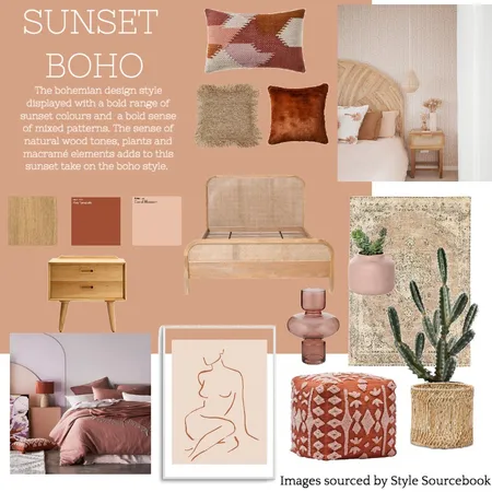 SUNSET BOHO Interior Design Mood Board by chloecous@gmail.com on Style Sourcebook