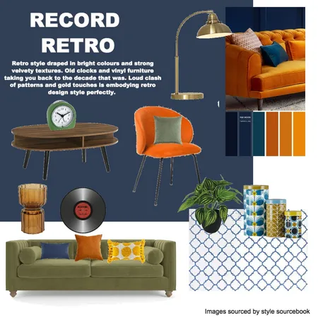 RECORD RETRO Interior Design Mood Board by chloecous@gmail.com on Style Sourcebook
