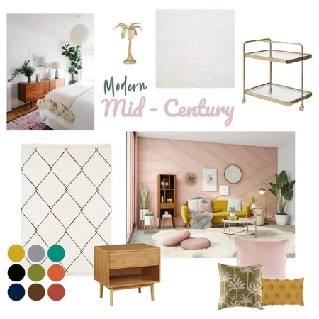 Mid-Century Interior Design Mood Board by emilypointing on Style Sourcebook