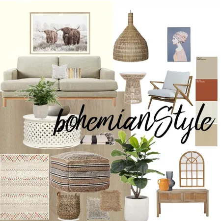 Bohemian style Interior Design Mood Board by mnolia on Style Sourcebook