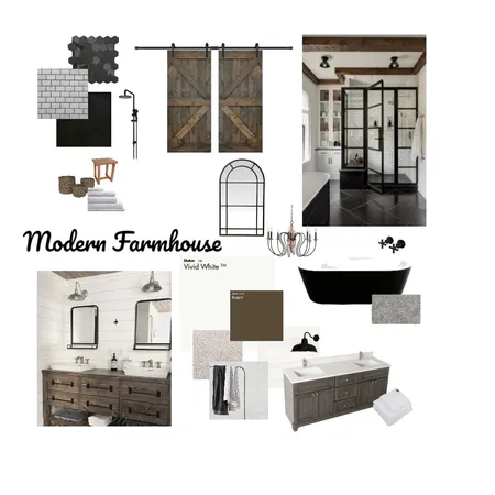 Modern Farmhouse Bathroom Interior Design Mood Board by BOrban on Style Sourcebook