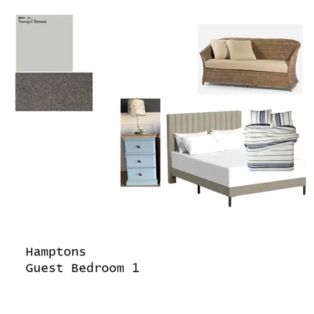 Hamptons Edge - Guest Room 1 Interior Design Mood Board by Deb Davies on Style Sourcebook