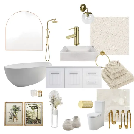 Gold Bathroom Interior Design Mood Board by graceinteriors on Style Sourcebook