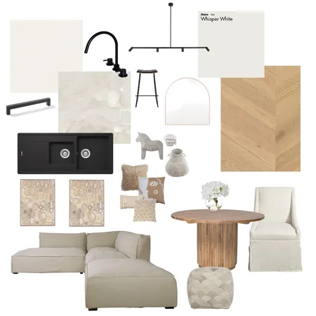Living, Dining, Kitchen Interior Design Mood Board by graceinteriors on Style Sourcebook