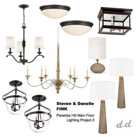 Paradise Hill Main Floor Lighting Project.3 Interior Design Mood Board by dieci.design on Style Sourcebook