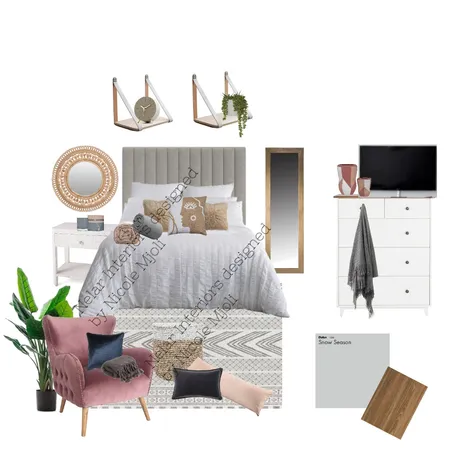 Grey n white with a touch of pink Interior Design Mood Board by Nicole24 on Style Sourcebook
