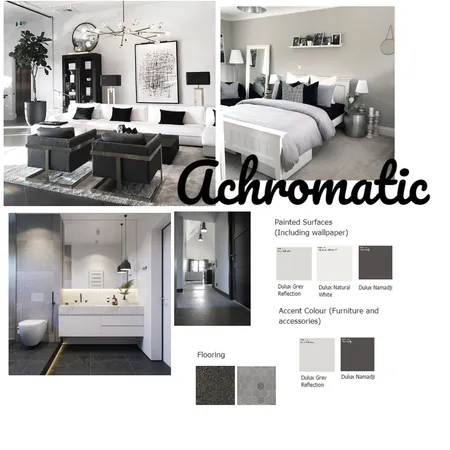 Achromatic Interior Design Mood Board by sekelebr@gmail.com on Style Sourcebook