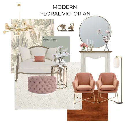 Modern Floral Victorian Interior Design Mood Board by lizehaarhoff on Style Sourcebook