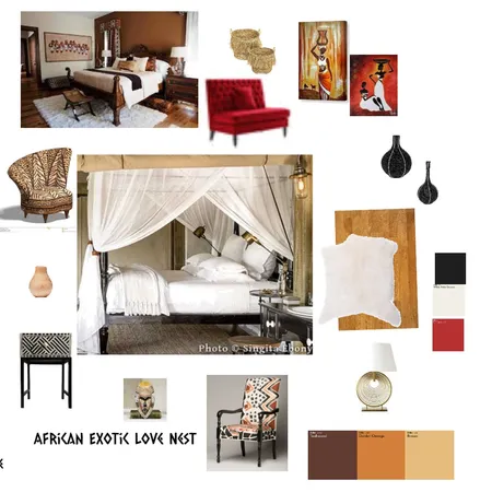 African Exotic Love Nest Interior Design Mood Board by Aleta on Style Sourcebook