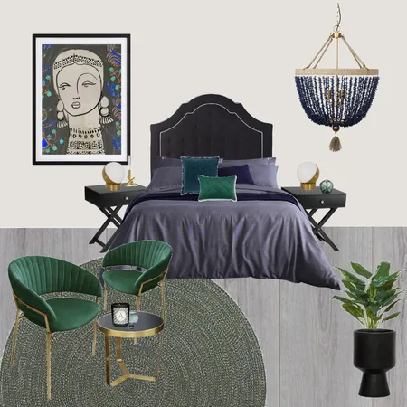 Luxe moody bedroom Interior Design Mood Board by Rosa Vidaic on Style Sourcebook