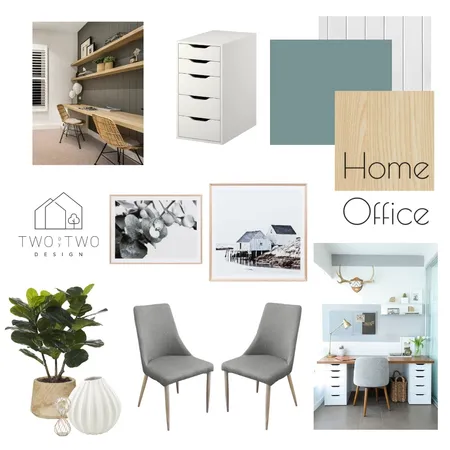 Silver Mink Home Office Interior Design Mood Board by Two By Two Design on Style Sourcebook