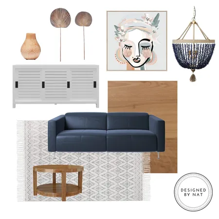 little pop of blue - living room Interior Design Mood Board by Designed By Nat on Style Sourcebook