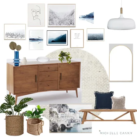 Mid Century Modern Entry Way Interior Design Mood Board by Michelle Canny Interiors on Style Sourcebook